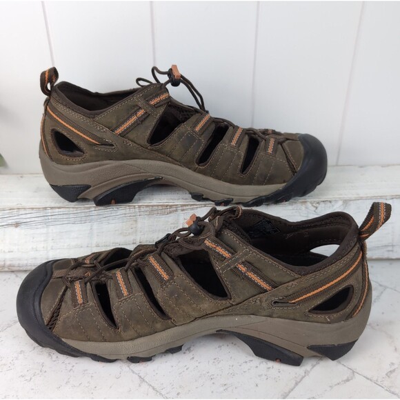 Keen Men’s Arroyo II Waterproof Brown Leather Hiking Sandals Size 9.5 Round Toe main image 9